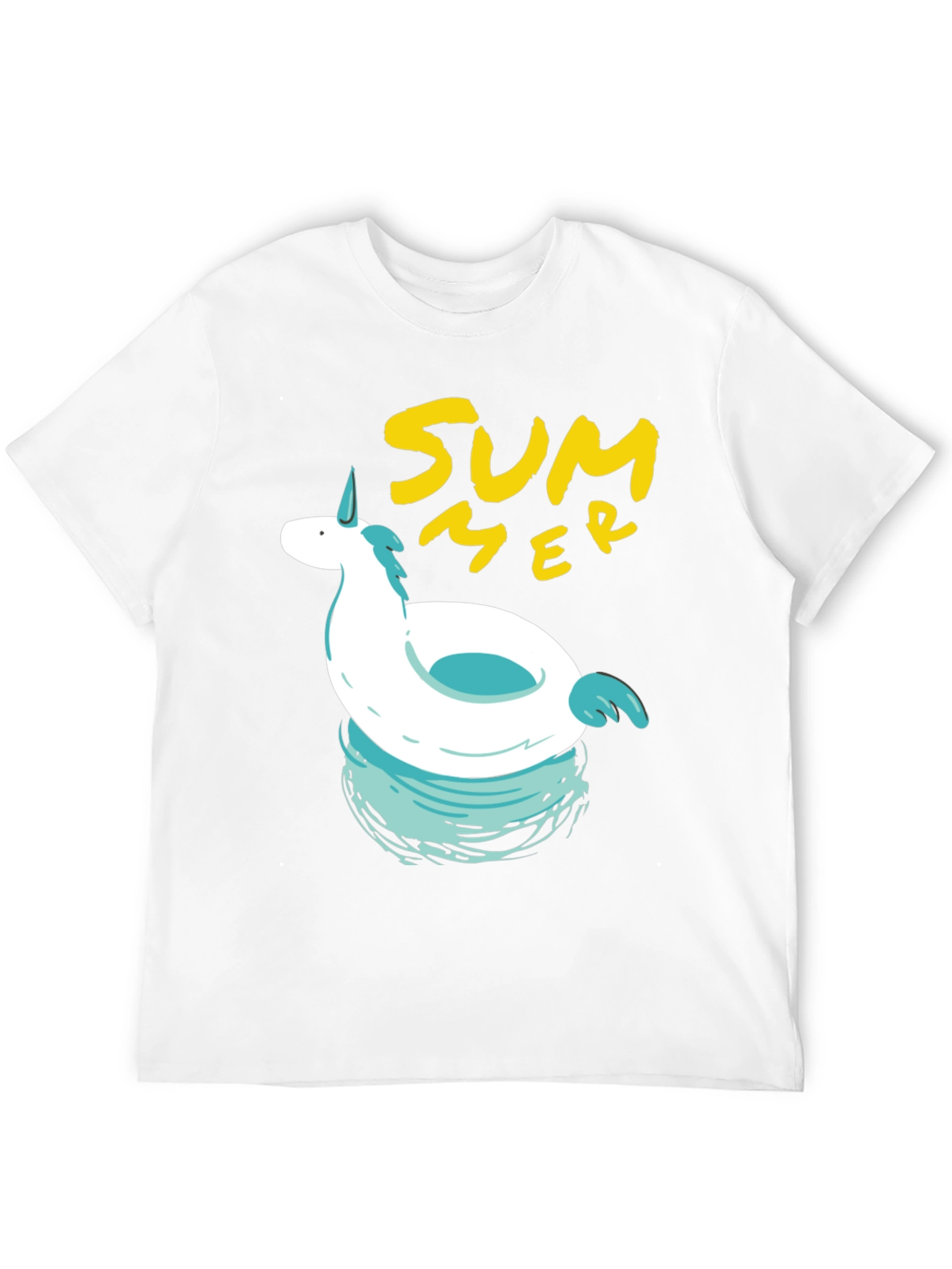 Summer Unicorn Pool Float Graphic Tee