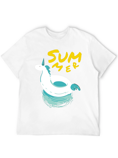 Summer Unicorn Pool Float Graphic Tee