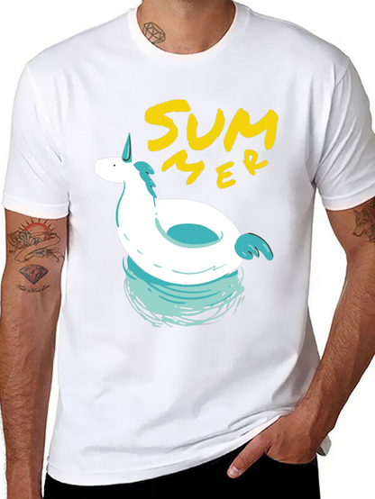 Summer Unicorn Pool Float Graphic Tee