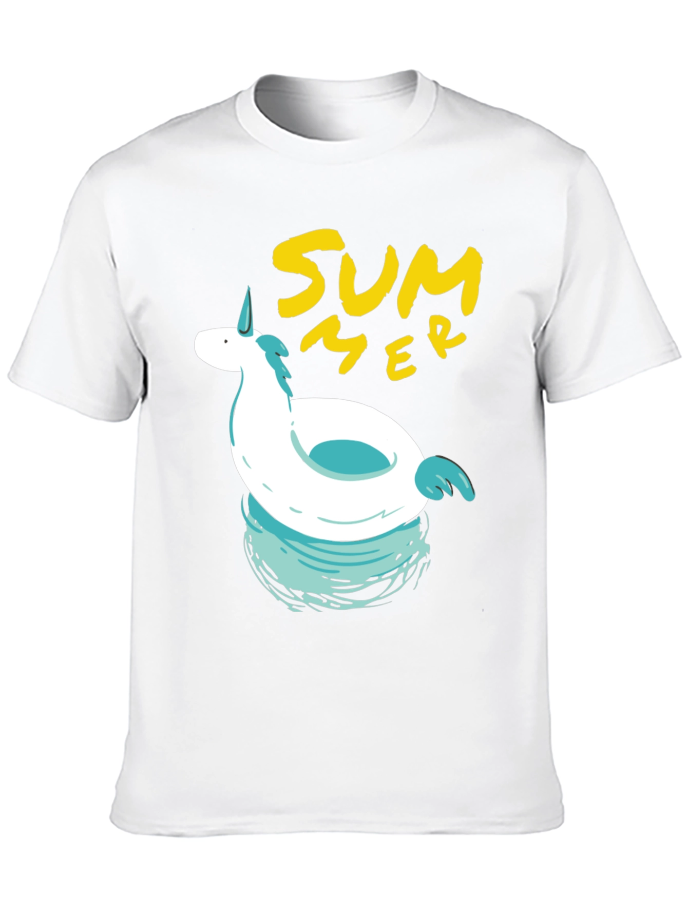 Summer Unicorn Pool Float Graphic Tee