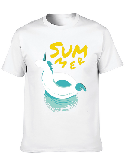 Summer Unicorn Pool Float Graphic Tee