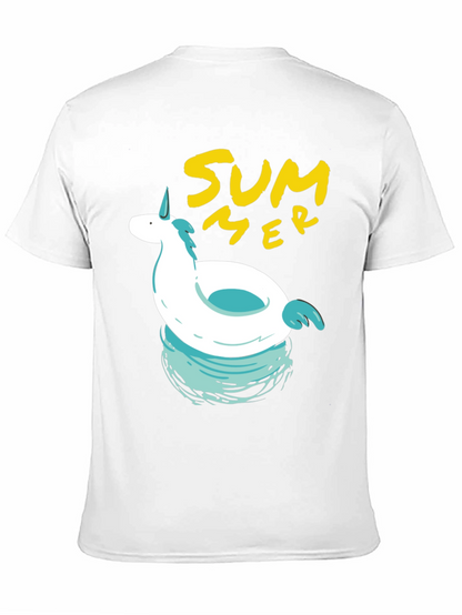 Summer Unicorn Pool Float Graphic Tee