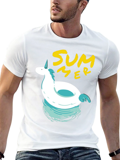 Summer Unicorn Pool Float Graphic Tee
