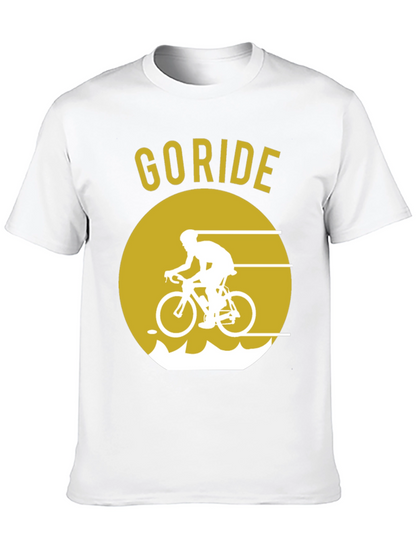 Go Ride Black T-Shirt | Cycling Design