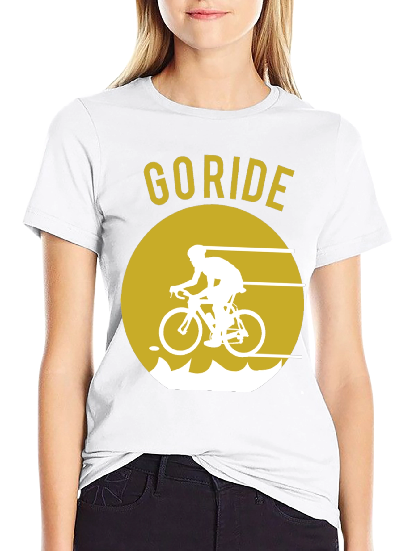 Go Ride Black T-Shirt | Cycling Design