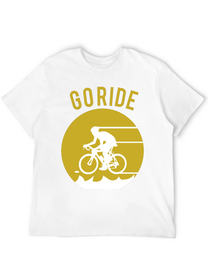 Go Ride Black T-Shirt | Cycling Design