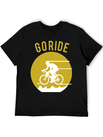 Go Ride Black T-Shirt | Cycling Design