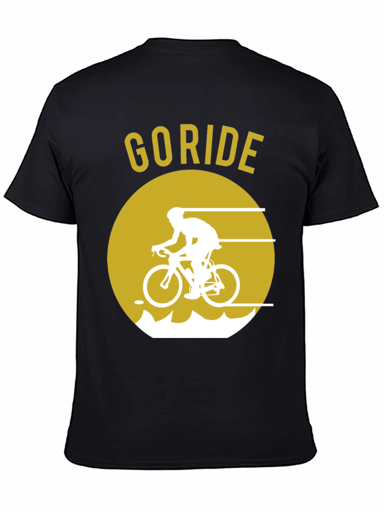 Go Ride Black T-Shirt | Cycling Design