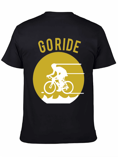 Go Ride Black T-Shirt | Cycling Design