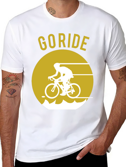 Go Ride Black T-Shirt | Cycling Design