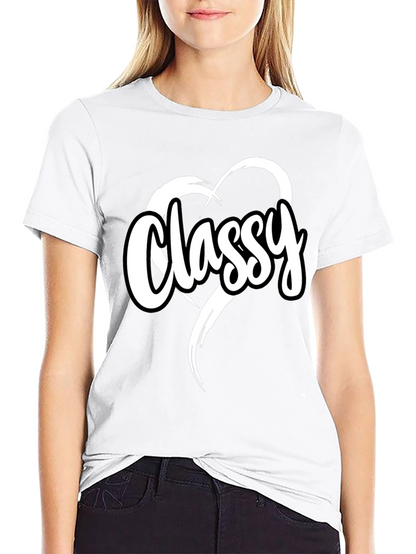 Classy Heart Tee - Stylish Black T-Shirt