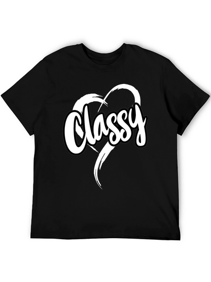 Classy Heart Tee - Stylish Black T-Shirt