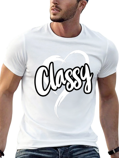Classy Heart Tee - Stylish Black T-Shirt