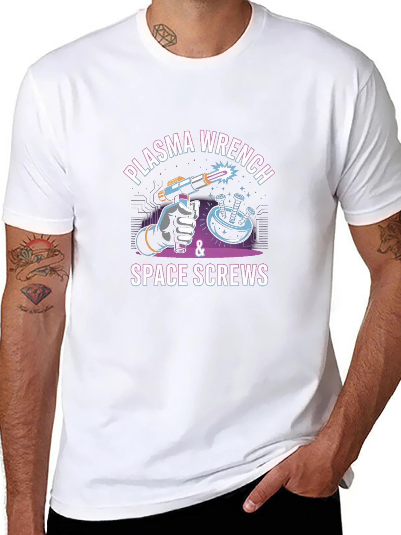 Plasma Wrench & Space Screws Graphic Tee