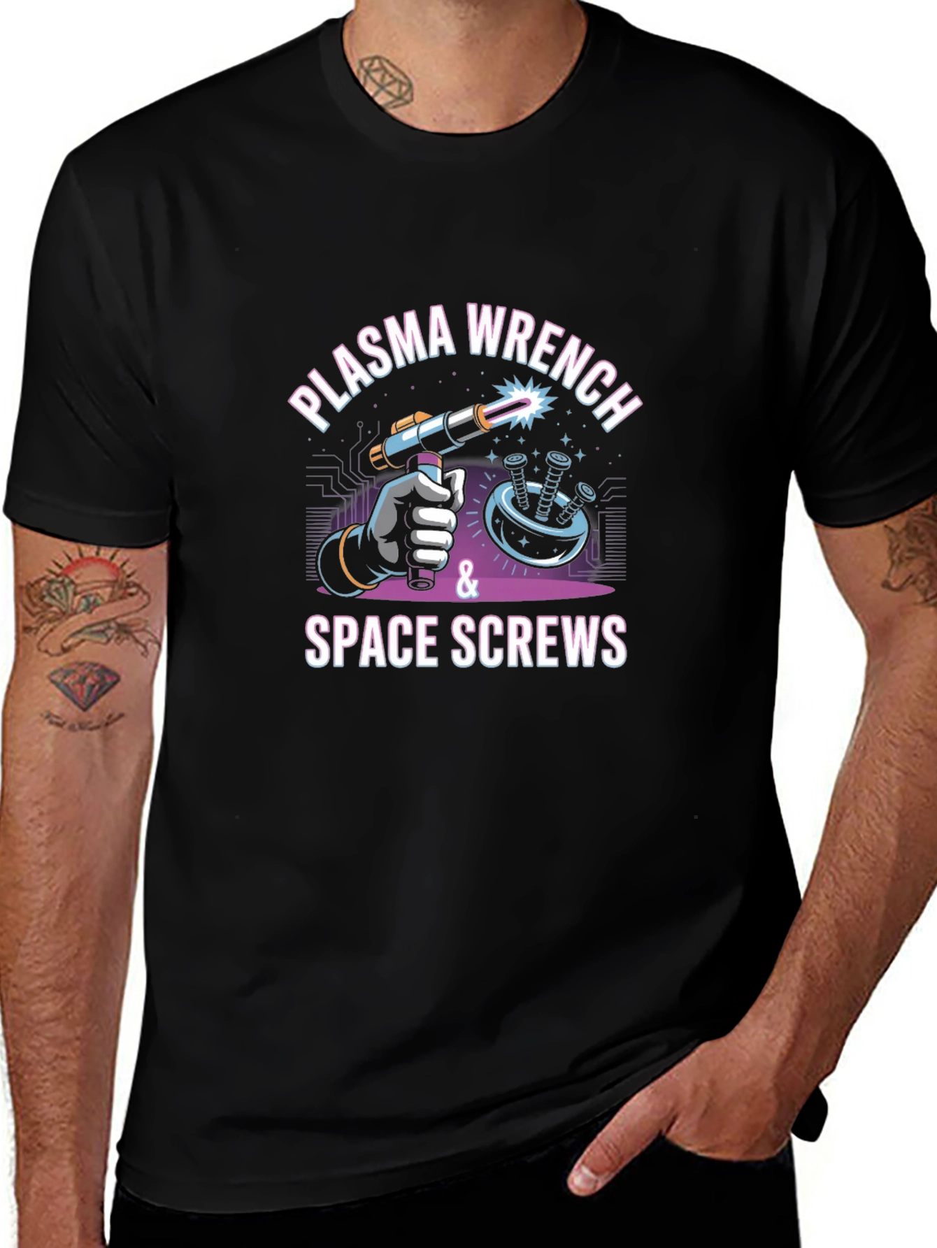 Plasma Wrench & Space Screws Graphic Tee
