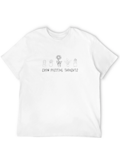 Grow Positive Thoughts Graphic Tee - Black