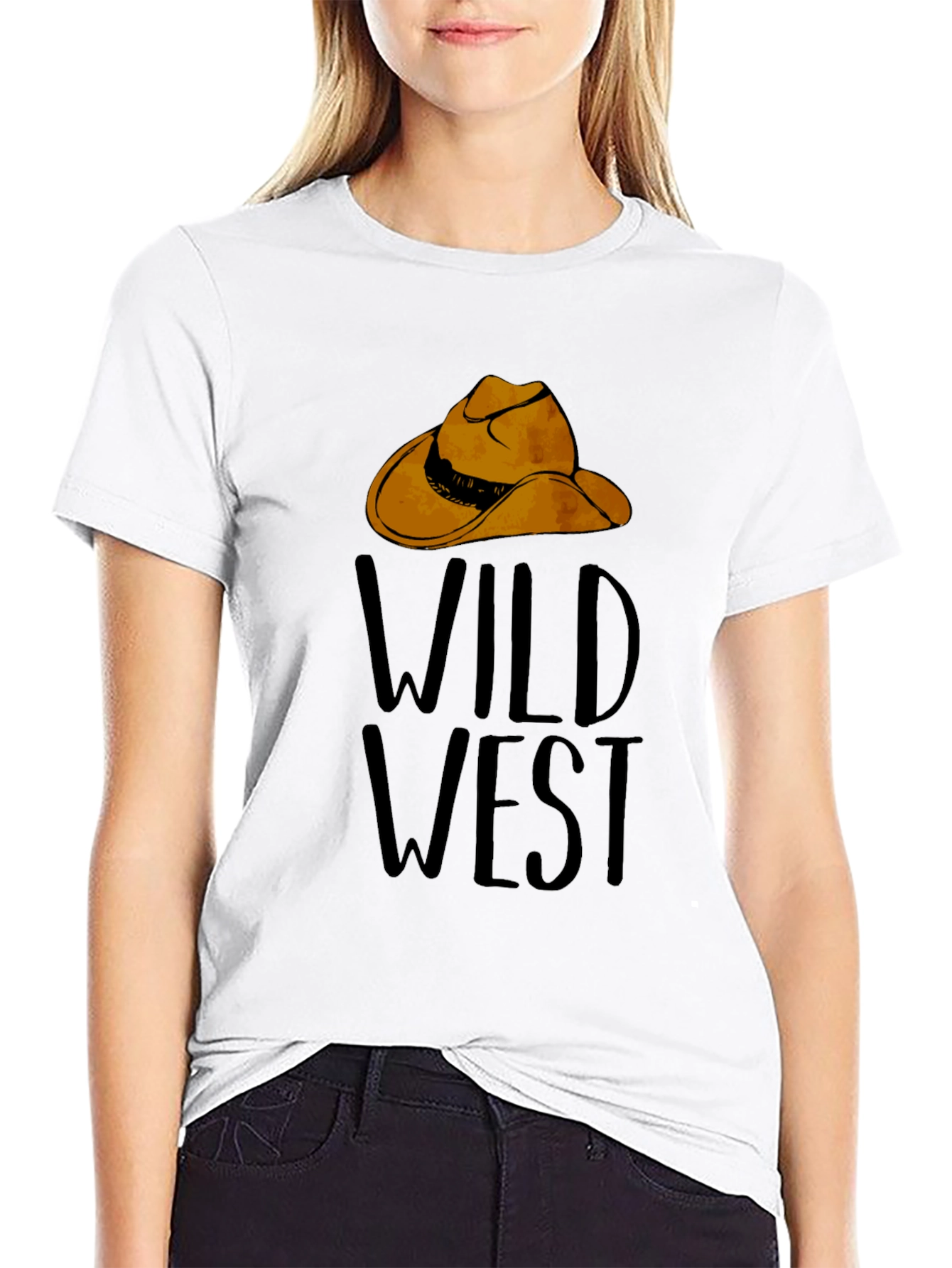 Wild West Graphic Tee - Cowboy Hat Design