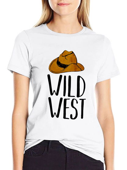 Wild West Graphic Tee - Cowboy Hat Design