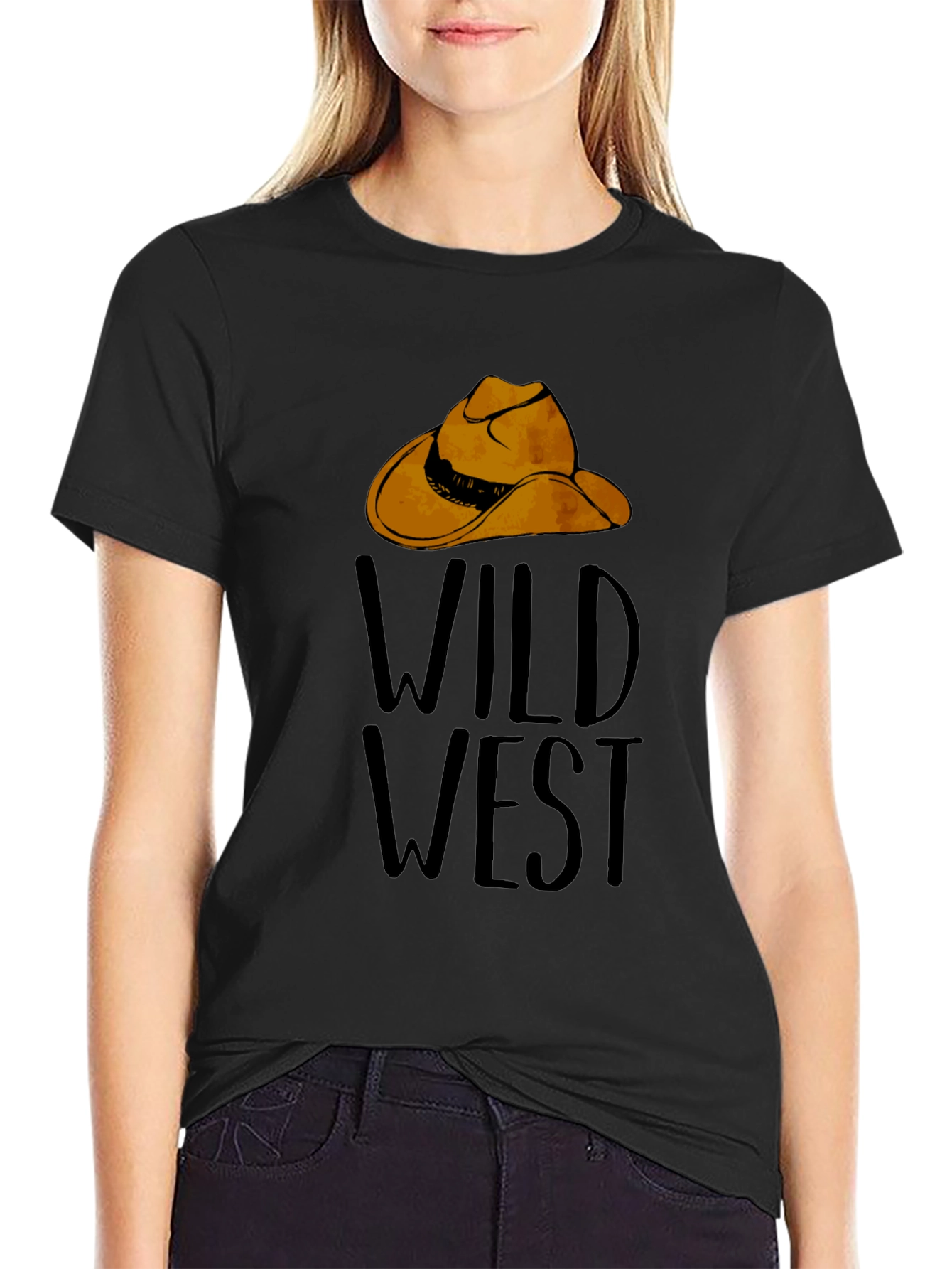 Wild West Graphic Tee - Cowboy Hat Design