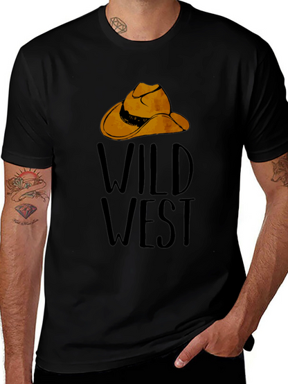 Wild West Graphic Tee - Cowboy Hat Design
