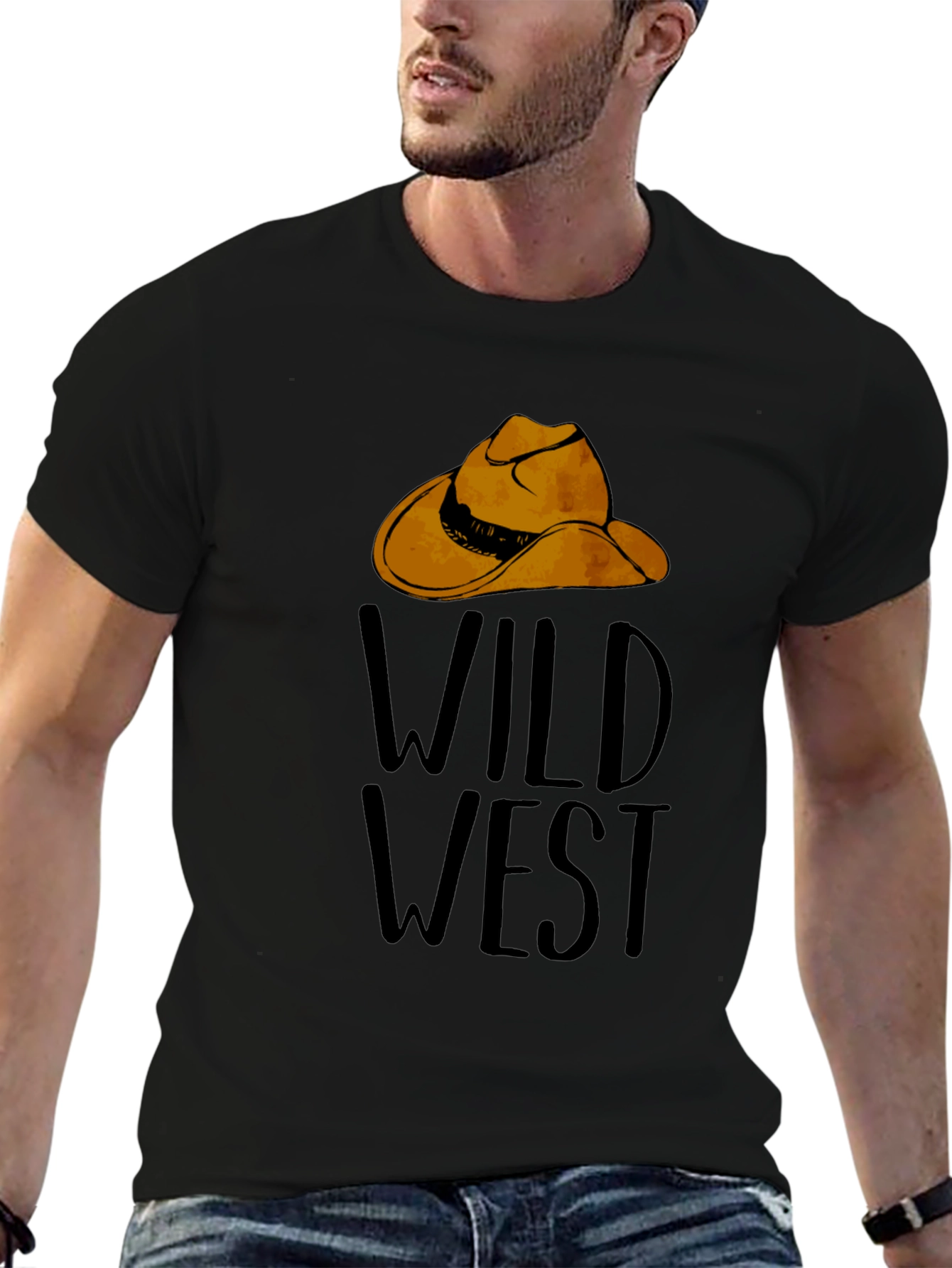 Wild West Graphic Tee - Cowboy Hat Design