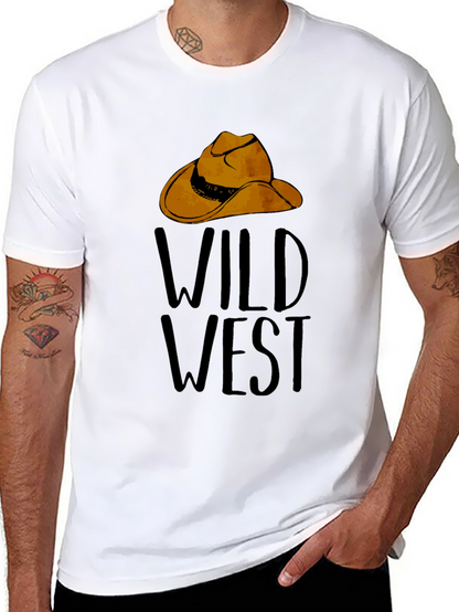 Wild West Graphic Tee - Cowboy Hat Design