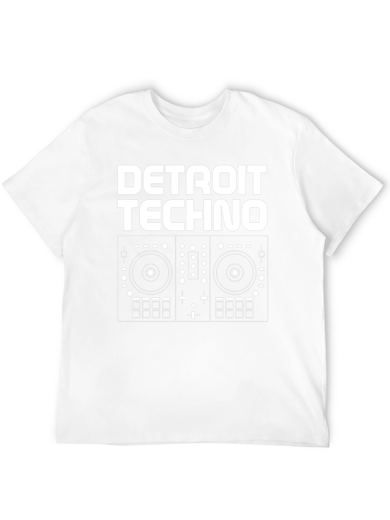 Detroit Techno DJ Turntable Graphic T-Shirt