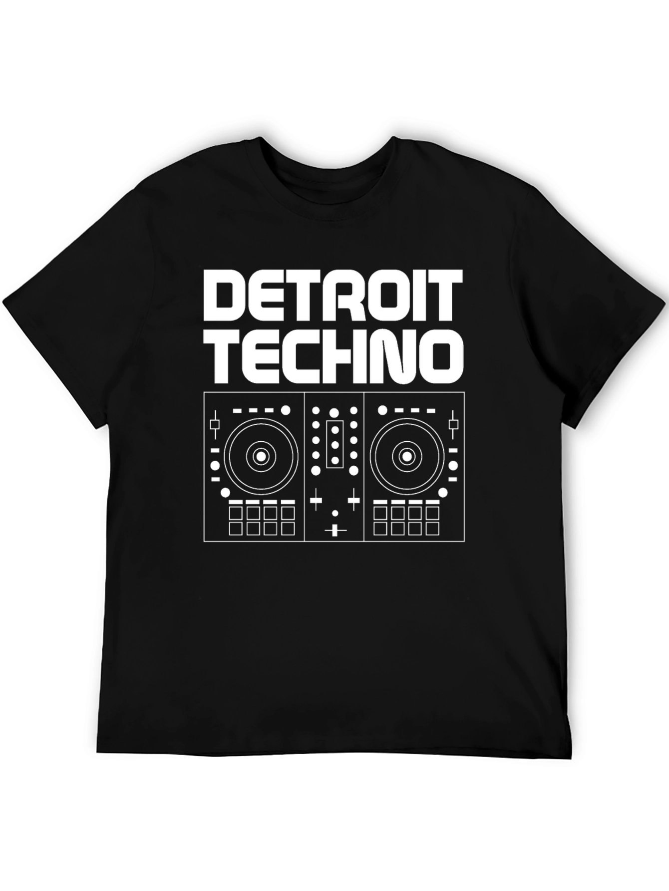 Detroit Techno DJ Turntable Graphic T-Shirt