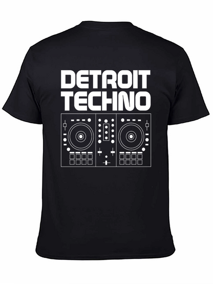 Detroit Techno DJ Turntable Graphic T-Shirt