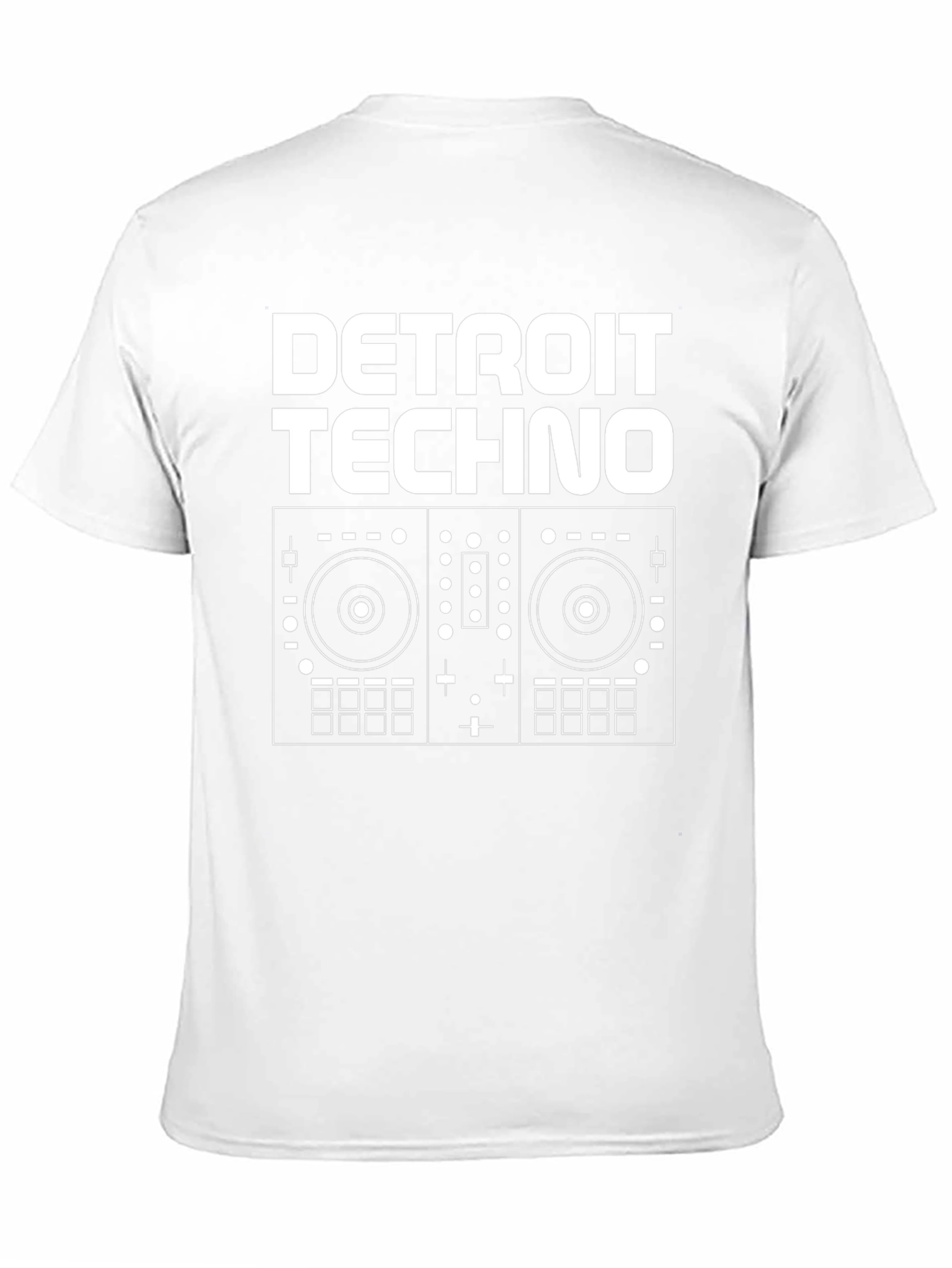 Detroit Techno DJ Turntable Graphic T-Shirt