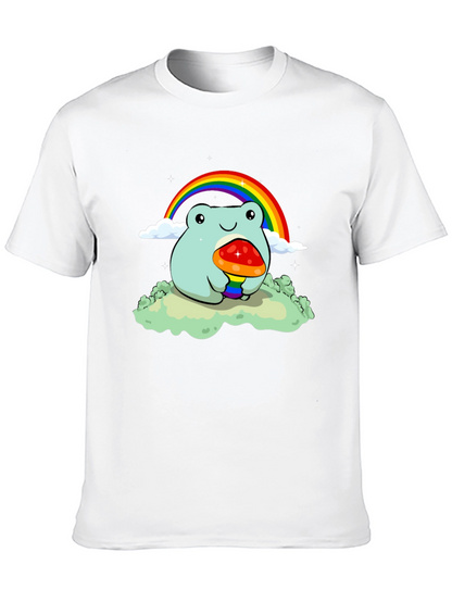 Frog Rainbow Mushroom Graphic Tee