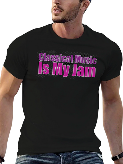 Classical Music Is My Jam Graphic Black T-Shirt