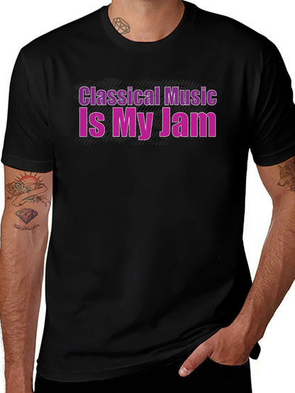 Classical Music Is My Jam Graphic Black T-Shirt