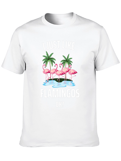 Flamingo Graphic Tee - I Just Like Flamingos T-Shirt