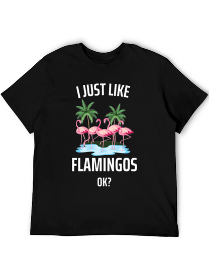 Flamingo Graphic Tee - I Just Like Flamingos T-Shirt