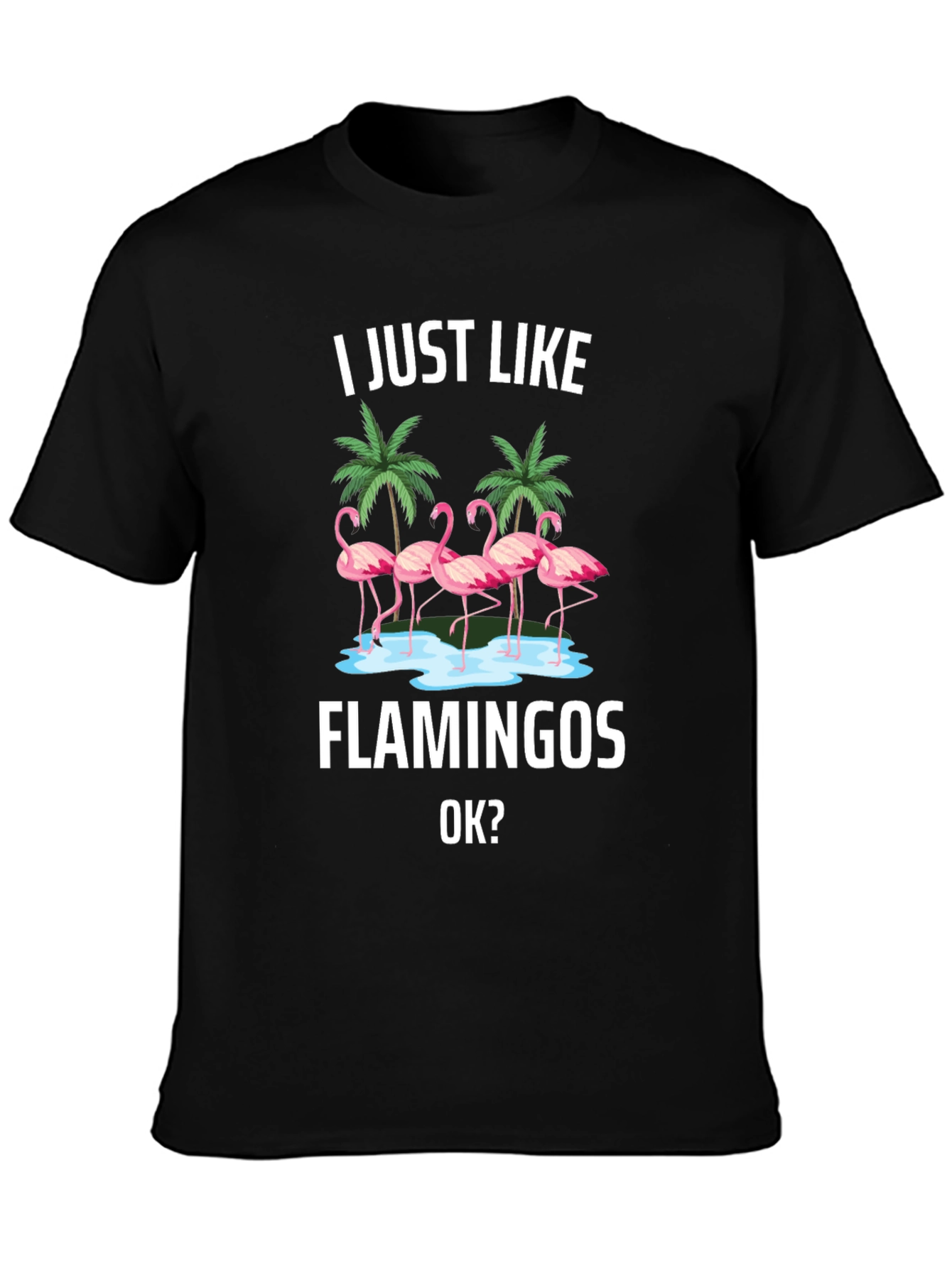 Flamingo Graphic Tee - I Just Like Flamingos T-Shirt
