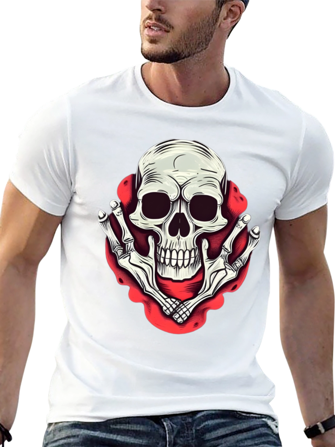 Skull & Bones Graphic Print T-Shirt