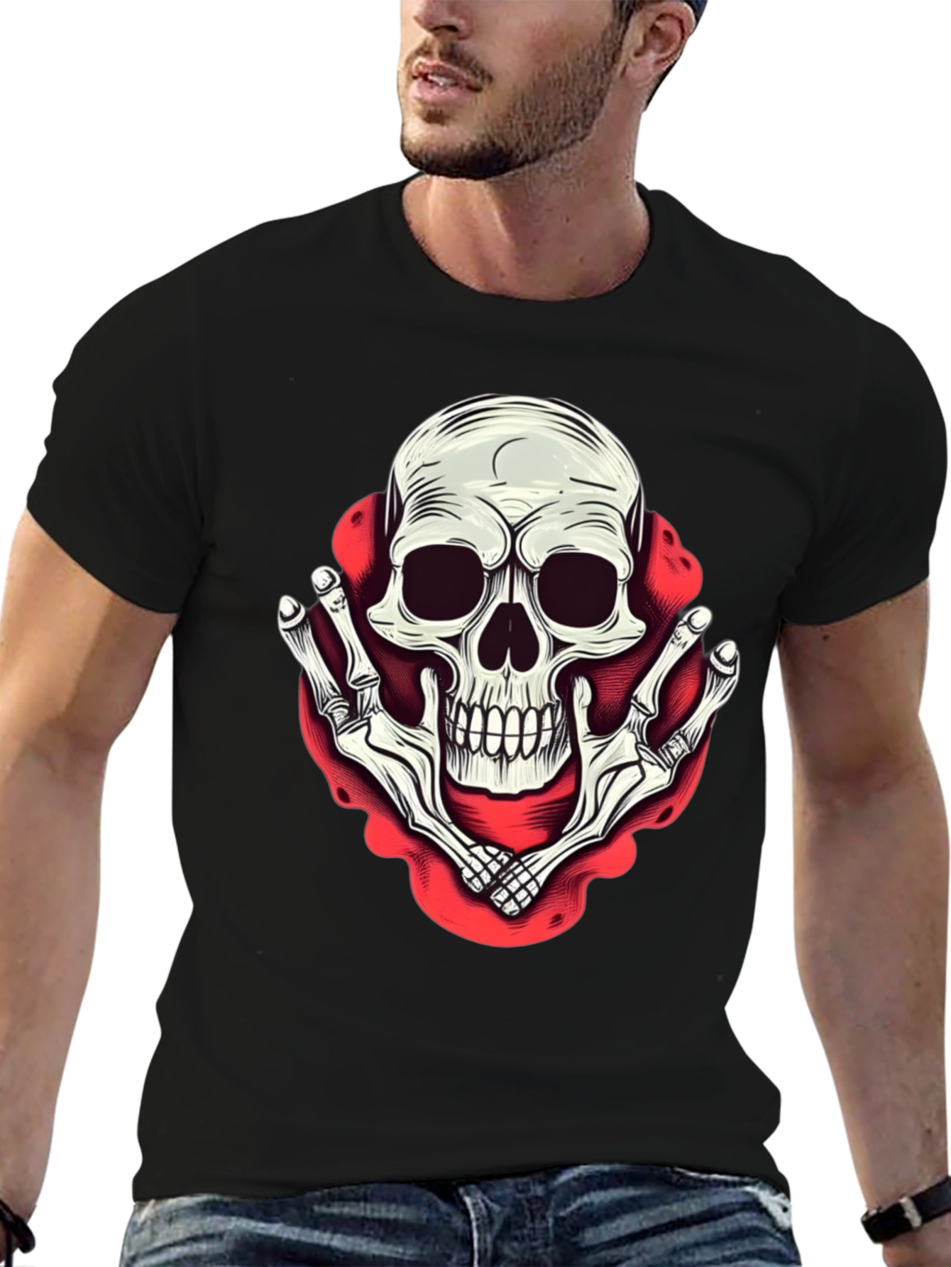 Skull & Bones Graphic Print T-Shirt
