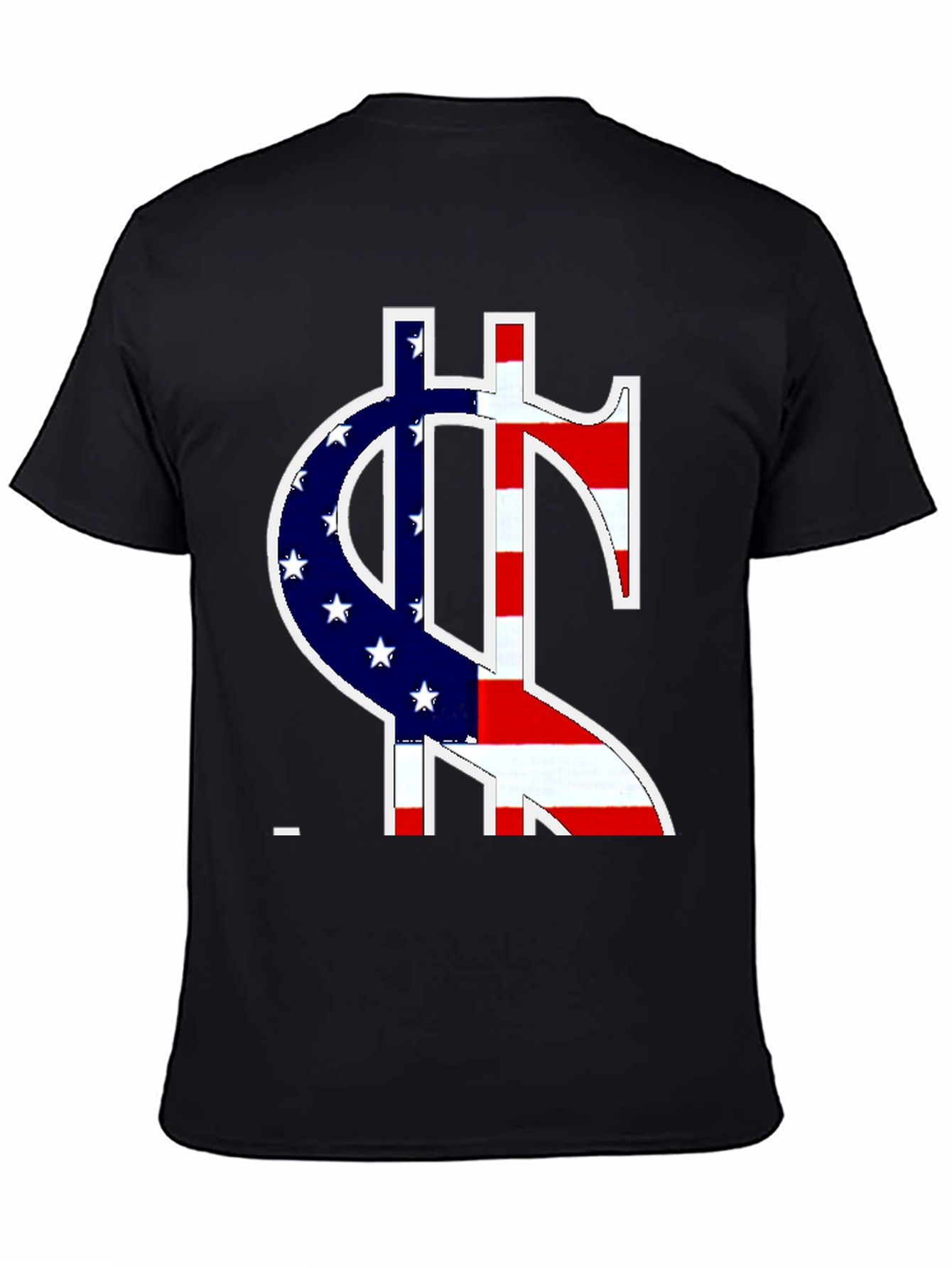 American Flag Dollar Sign Graphic T-Shirt