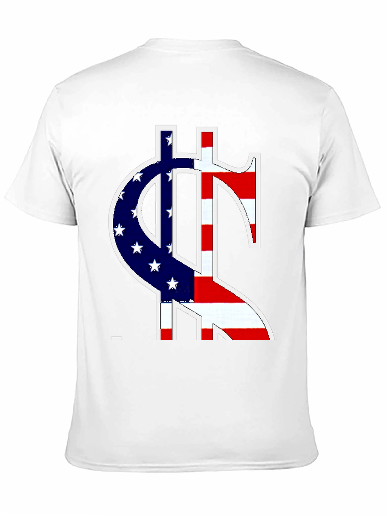 American Flag Dollar Sign Graphic T-Shirt