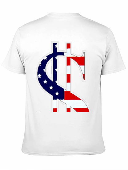 American Flag Dollar Sign Graphic T-Shirt