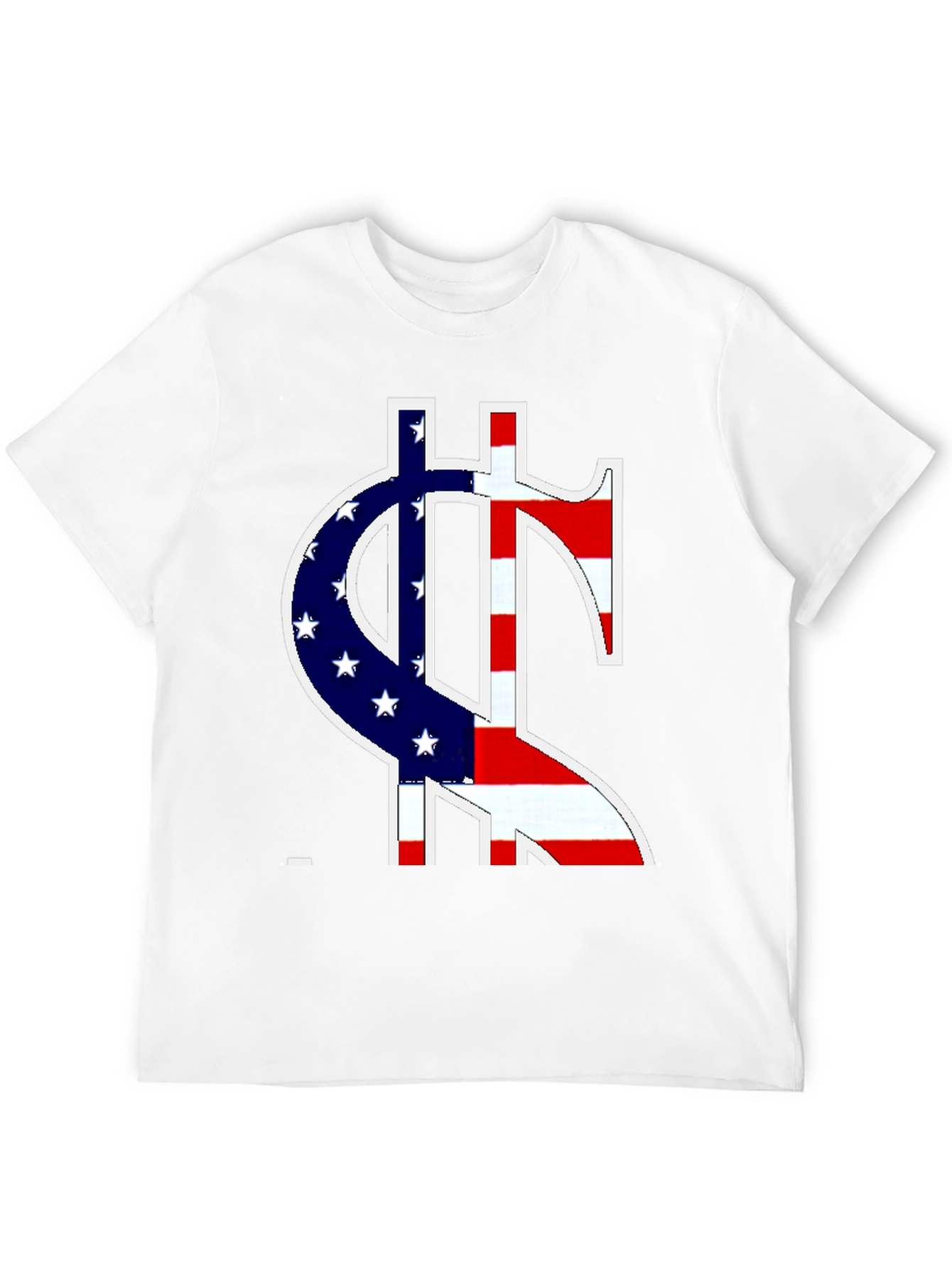 American Flag Dollar Sign Graphic T-Shirt