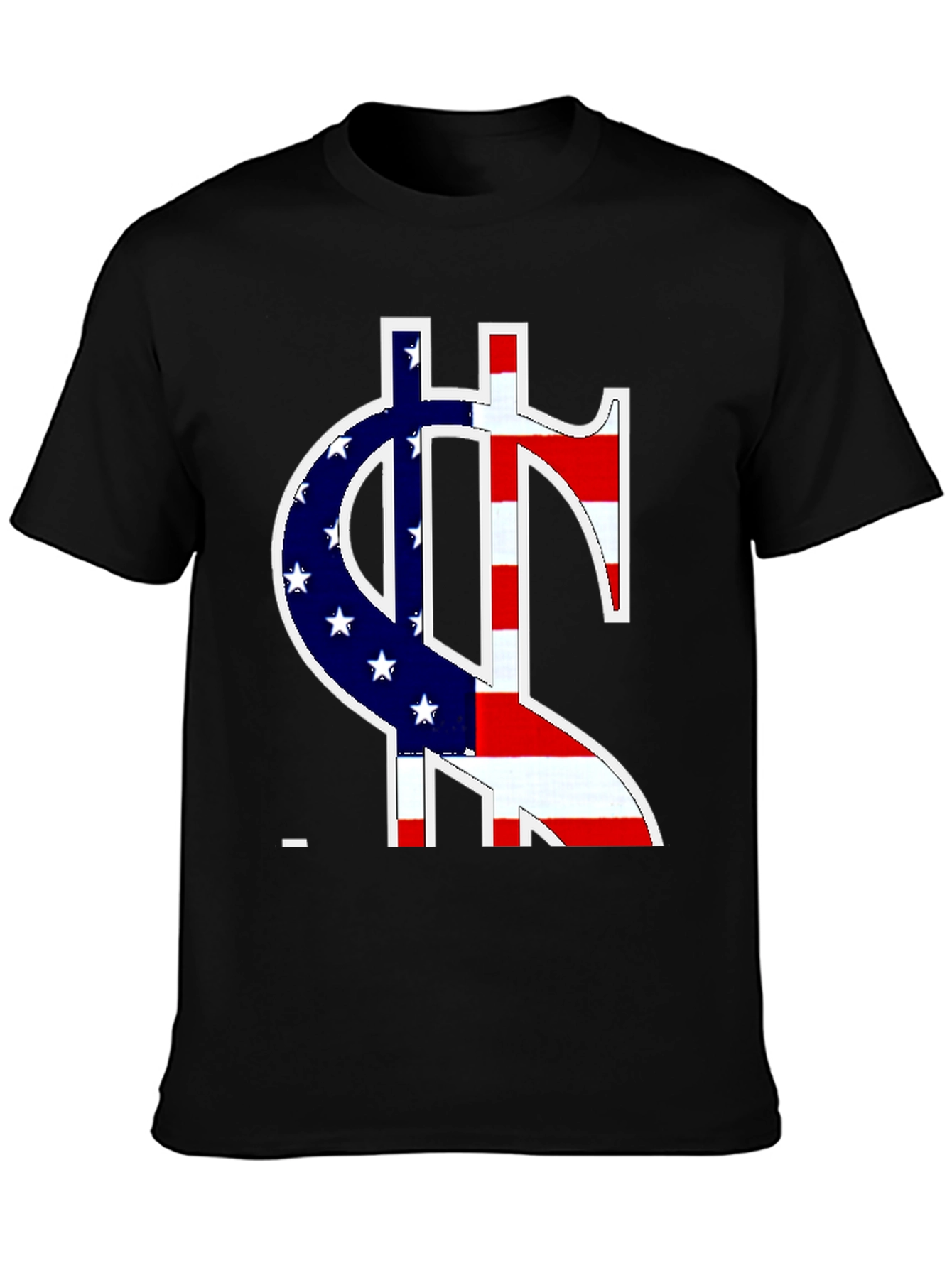 American Flag Dollar Sign Graphic T-Shirt