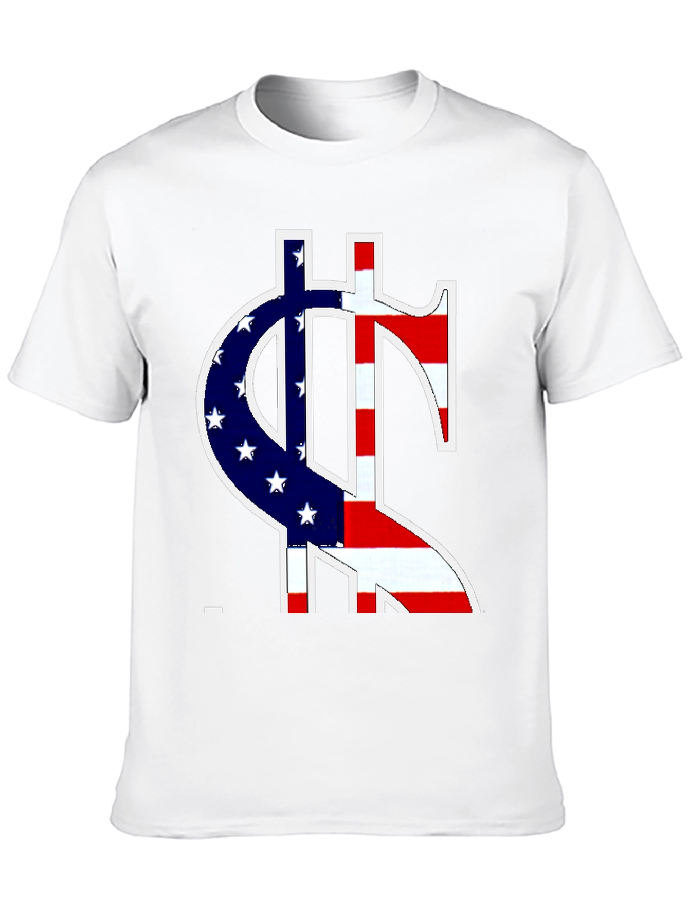 American Flag Dollar Sign Graphic T-Shirt