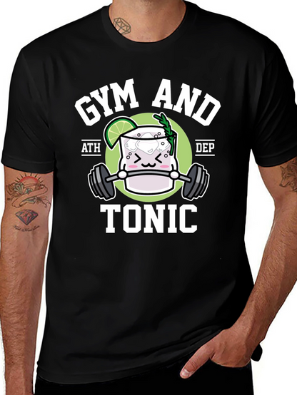 Gym and Tonic Black Graphic T-Shirt