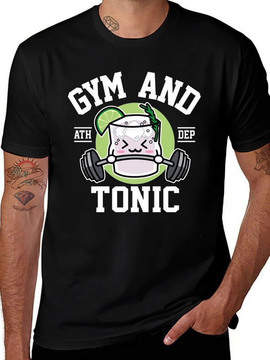 Gym and Tonic Black Graphic T-Shirt