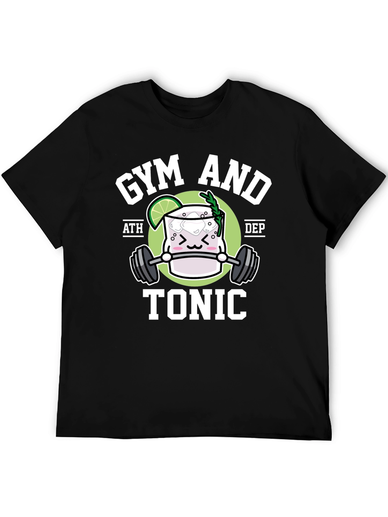 Gym and Tonic Black Graphic T-Shirt