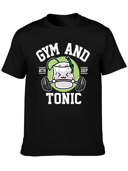 Gym and Tonic Black Graphic T-Shirt