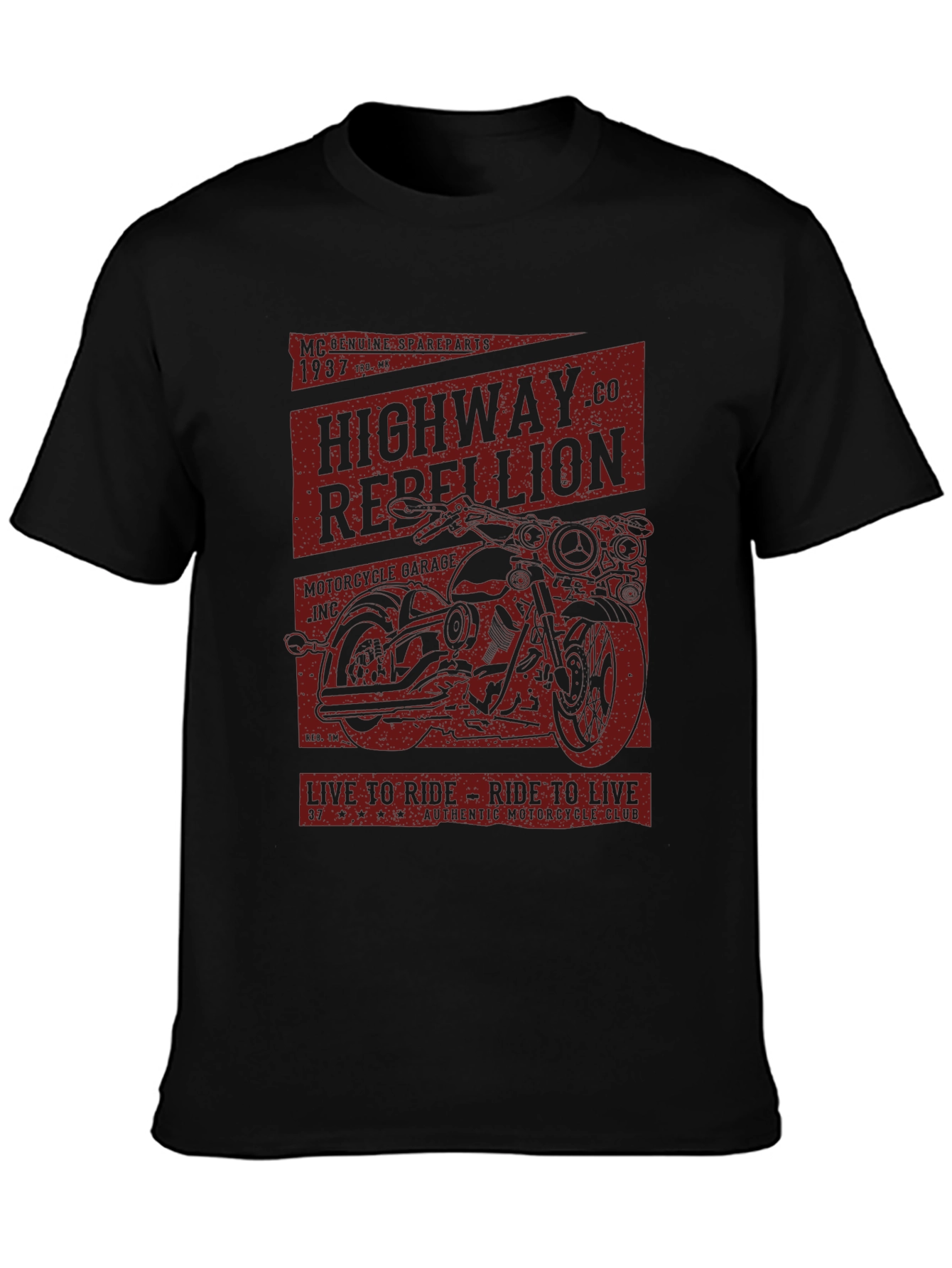 Highway Rebellion Motorcycle Graphic T-Shirt