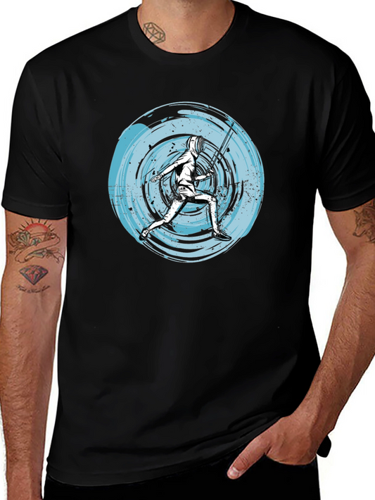 Fencer Graphic Tee - Unique Artistic Design